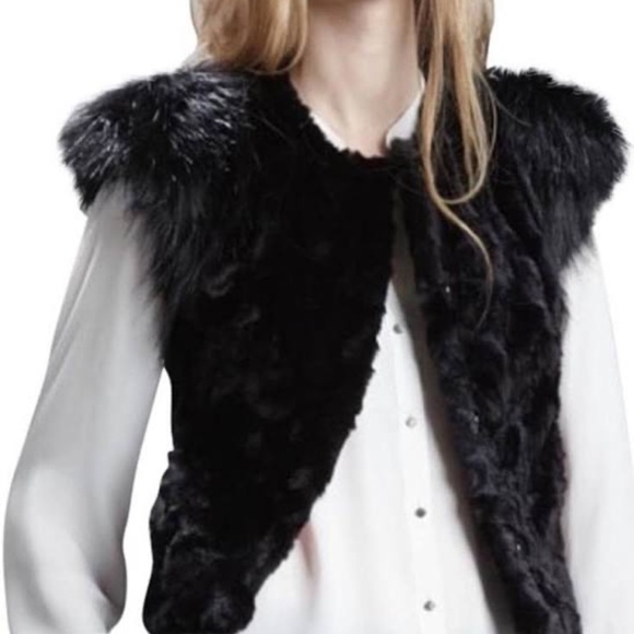 NEIMAN MARCUS FUR HOLIDAY VEST | Skaist Taylor BLACK FAUX Fur | Snap Front | NWT - Picture 7 of 12